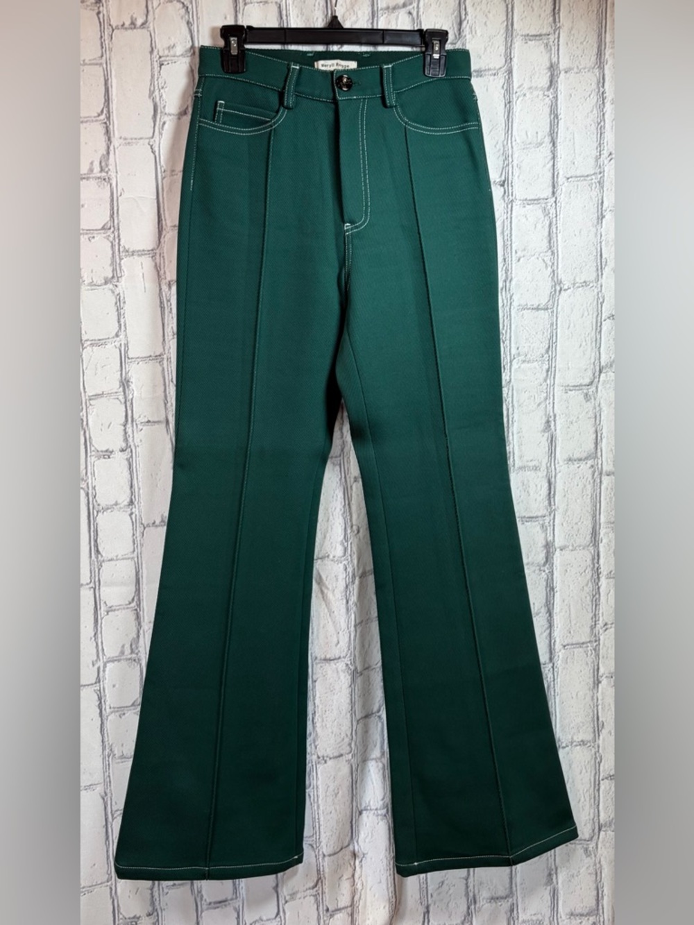 Meryll Rogge Size:38 Women Dark Green Straight-Leg Pants Made in 🇮🇹